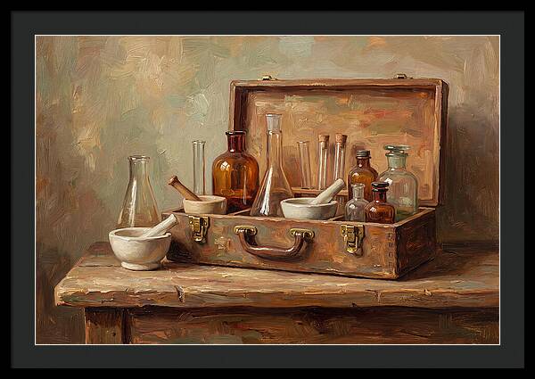 Vintage Chemistry Set Display