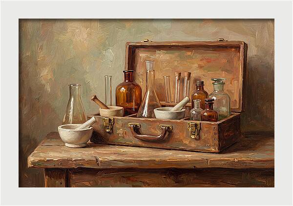 Vintage Chemistry Set Display