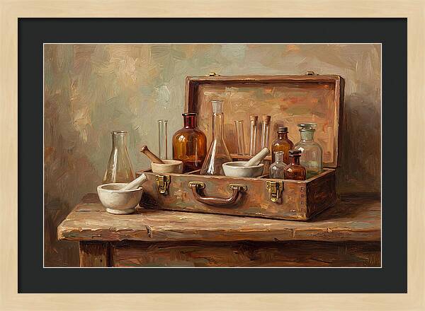 Vintage Chemistry Set Display
