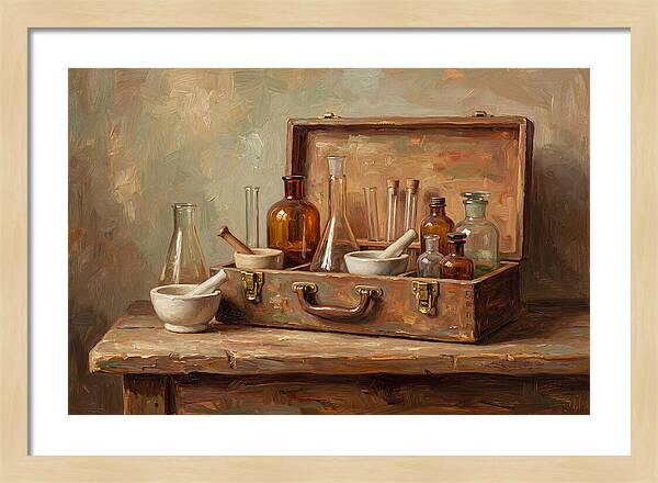 Vintage Chemistry Set Display