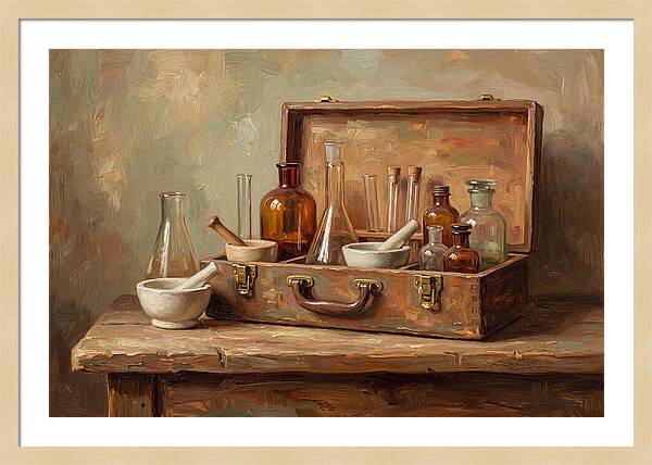 Vintage Chemistry Set Display