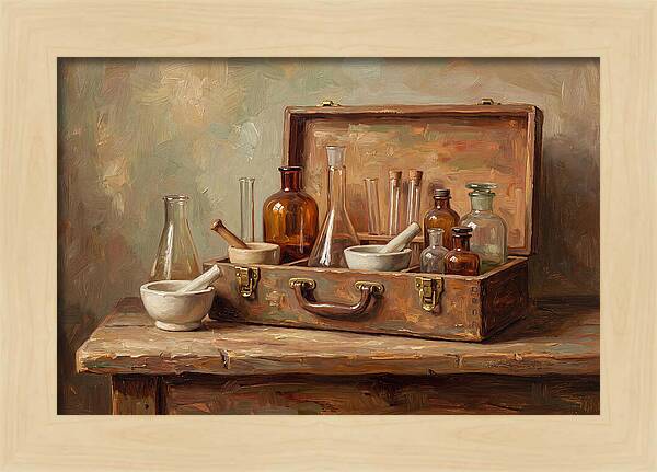 Vintage Chemistry Set Display