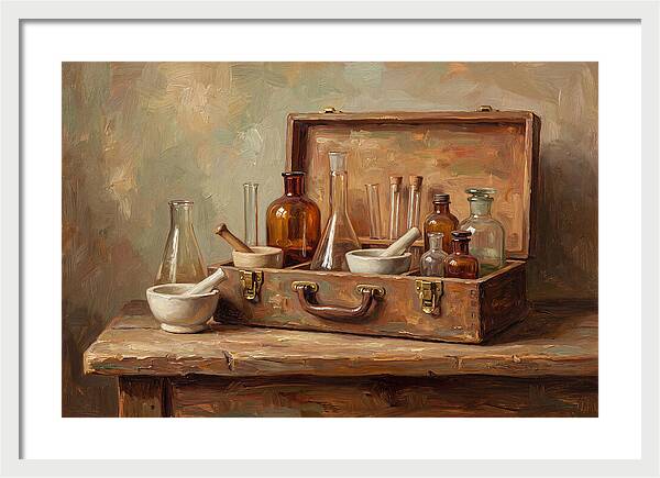 Vintage Chemistry Set Display