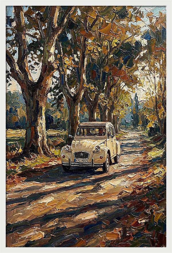 Vintage Citron Under Autumn Canopy