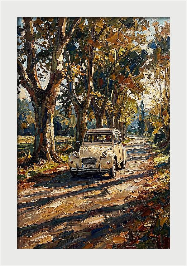 Vintage Citron Under Autumn Canopy