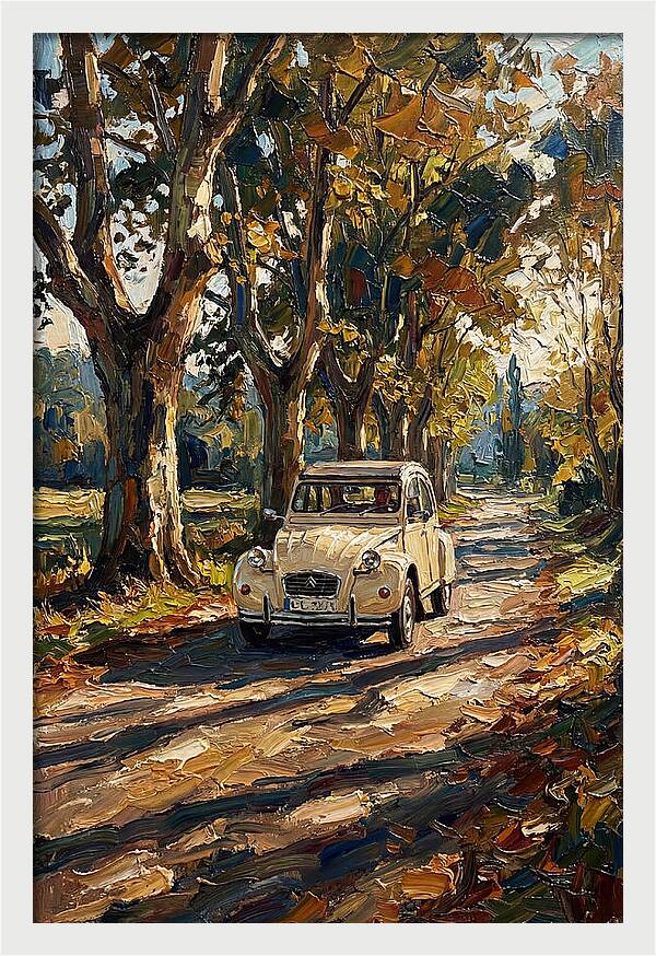 Vintage Citron Under Autumn Canopy