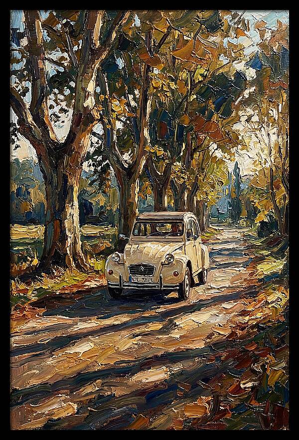 Vintage Citron Under Autumn Canopy