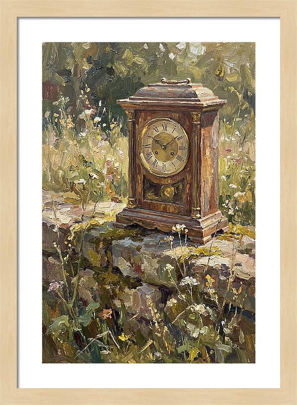 Vintage Clock Amidst Nature