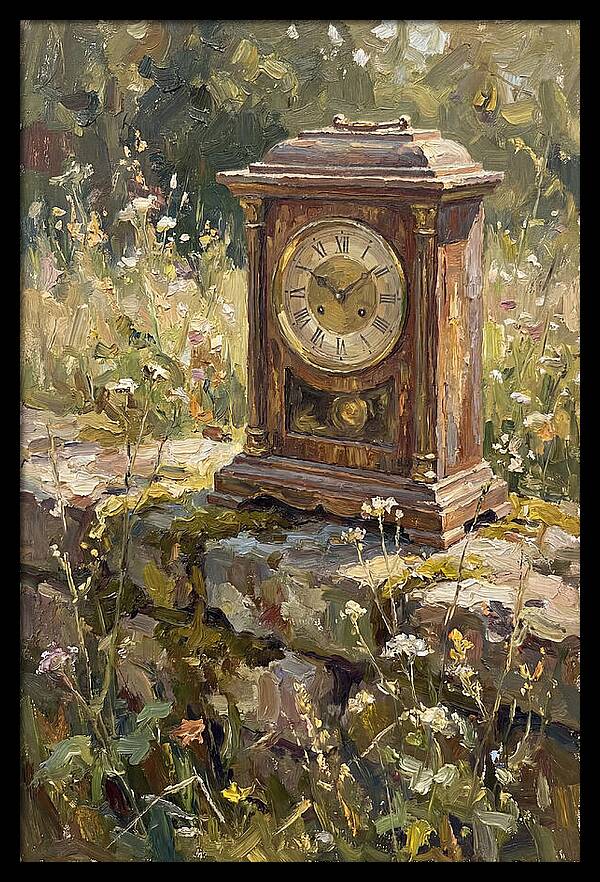Vintage Clock Amidst Nature
