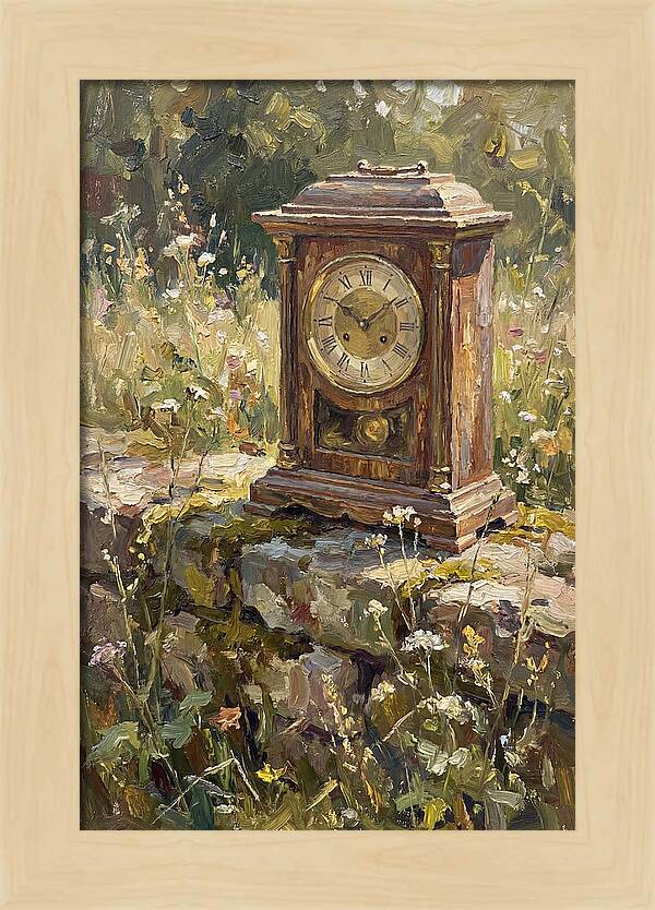 Vintage Clock Amidst Nature