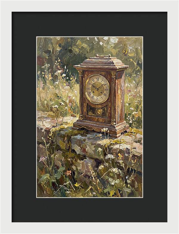 Vintage Clock Amidst Nature