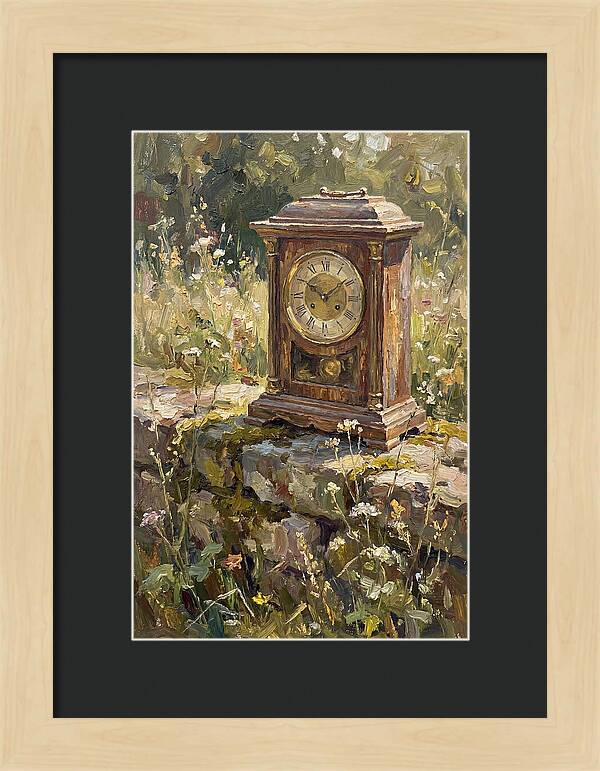 Vintage Clock Amidst Nature