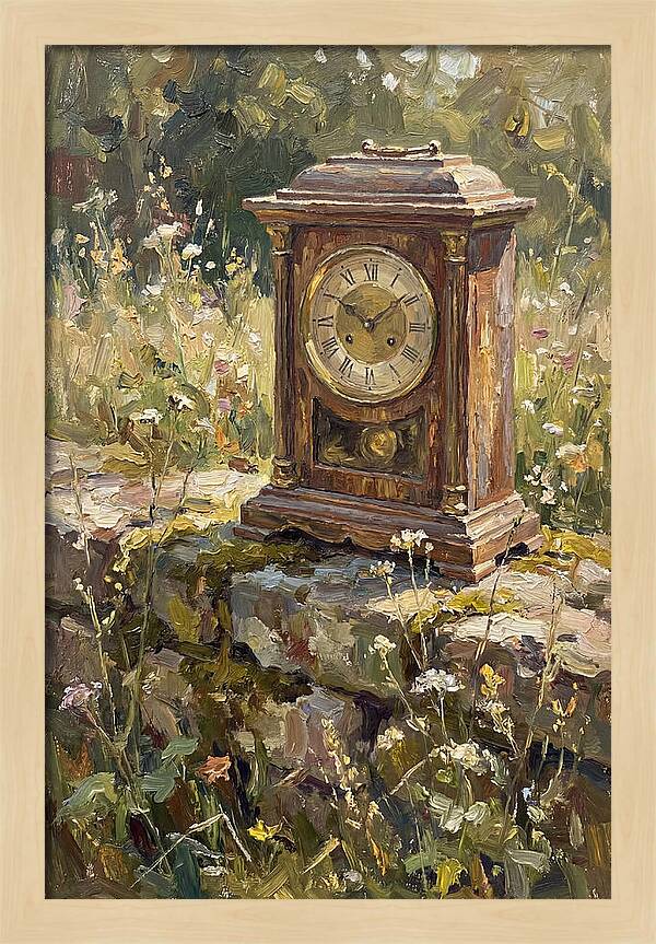Vintage Clock Amidst Nature