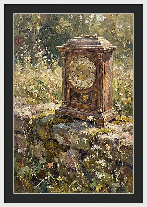 Vintage Clock Amidst Nature
