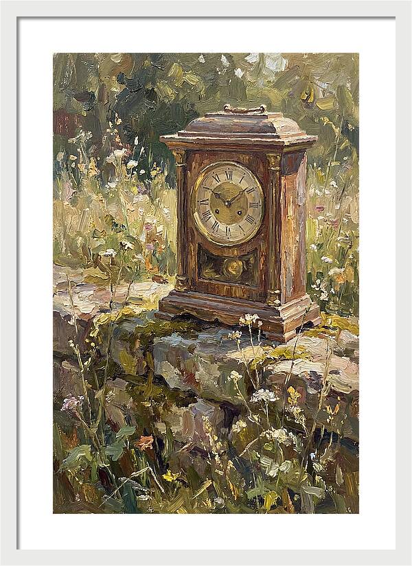 Vintage Clock Amidst Nature