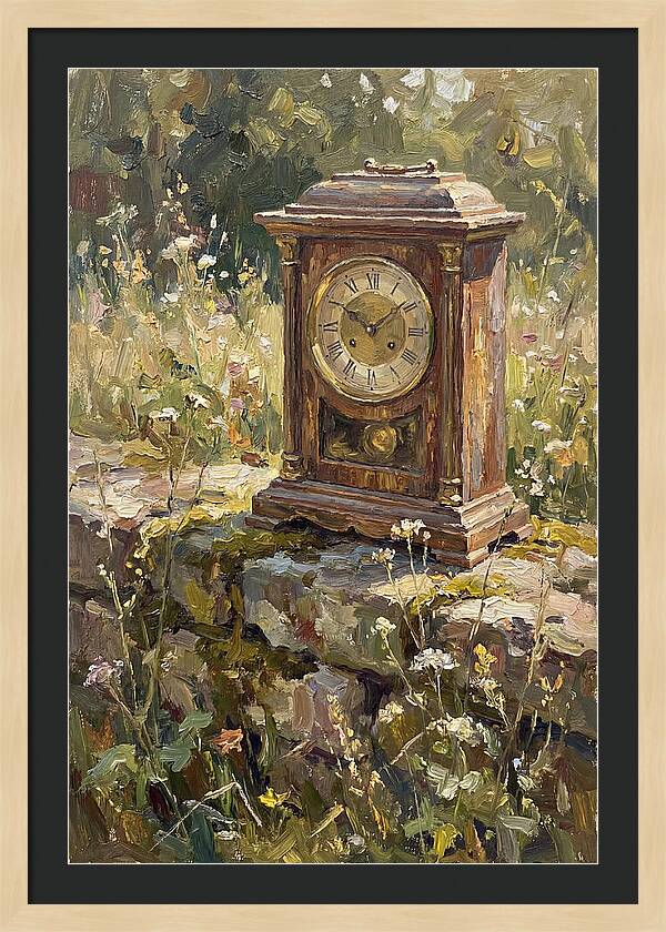 Vintage Clock Amidst Nature