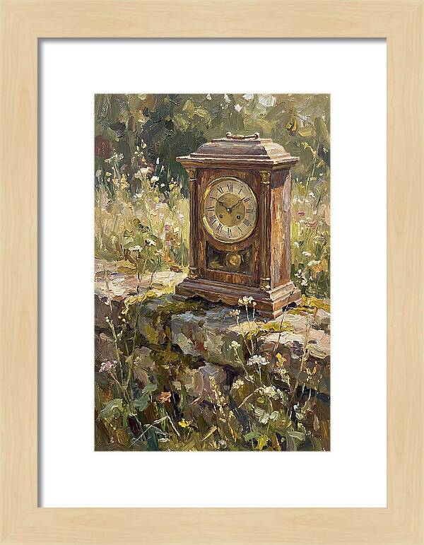 Vintage Clock Amidst Nature