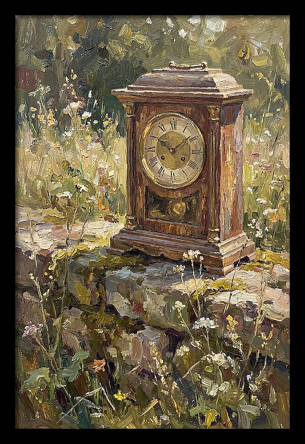 Vintage Clock Amidst Nature