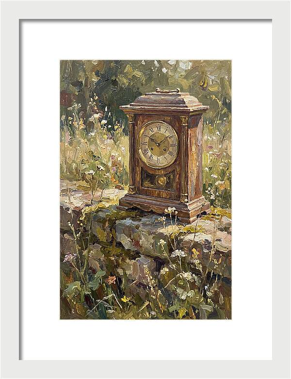 Vintage Clock Amidst Nature