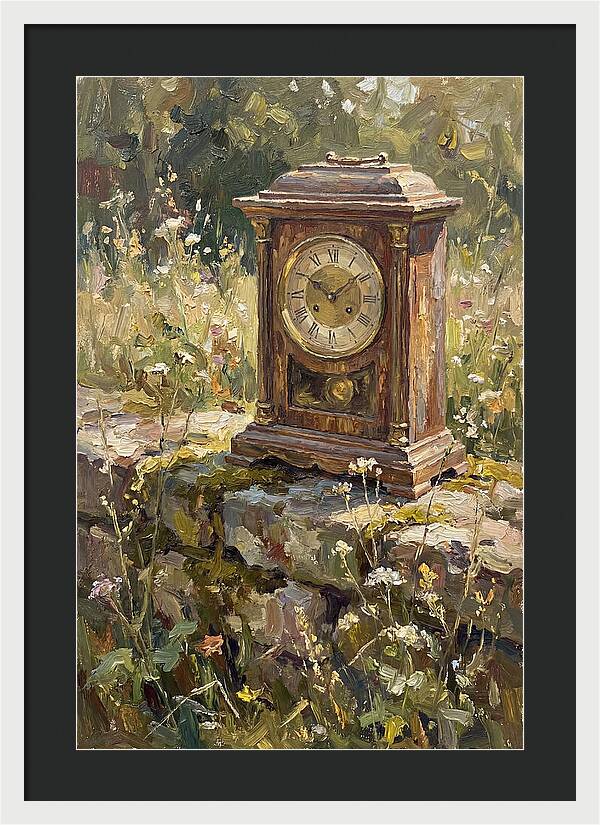 Vintage Clock Amidst Nature