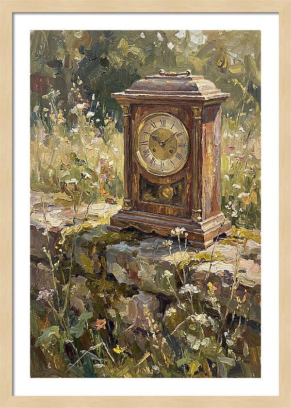 Vintage Clock Amidst Nature