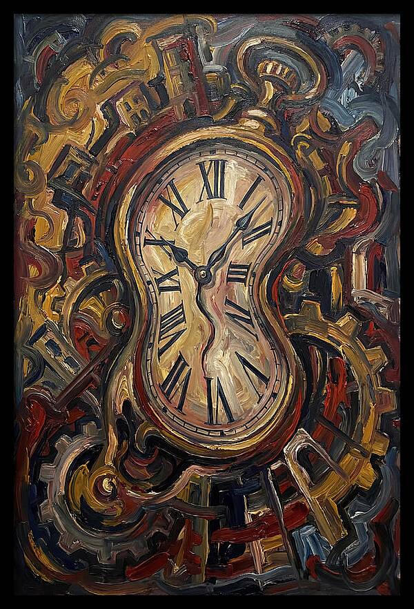 Vintage Clock Surrounded By Chaos