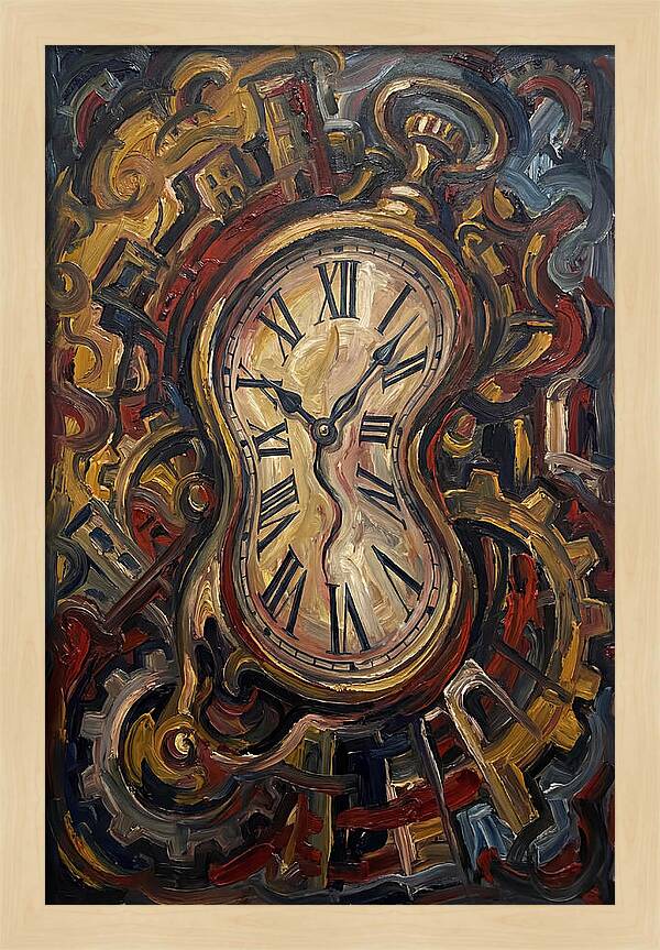 Vintage Clock Surrounded By Chaos