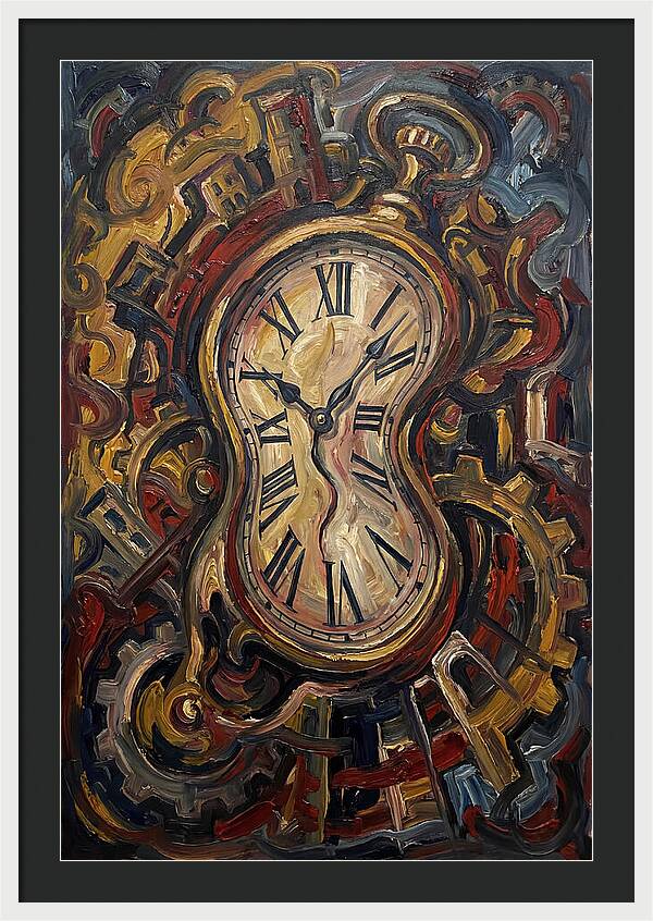 Vintage Clock Surrounded By Chaos