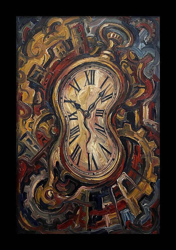 Vintage Clock Surrounded By Chaos