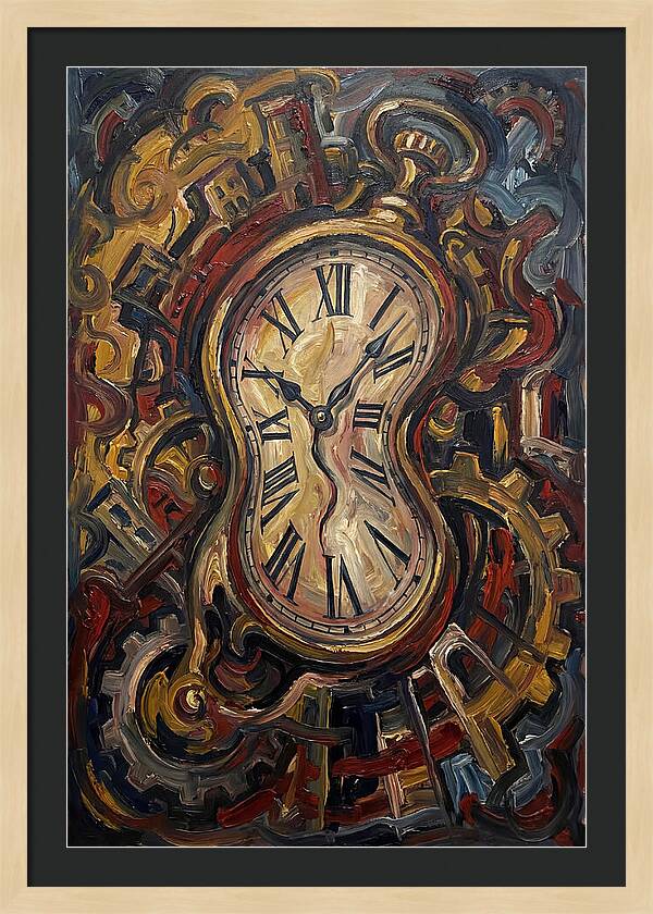 Vintage Clock Surrounded By Chaos