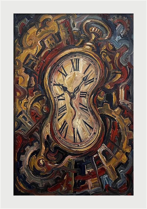 Vintage Clock Surrounded By Chaos