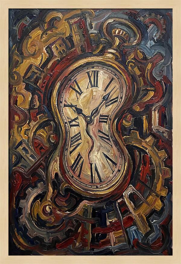 Vintage Clock Surrounded By Chaos