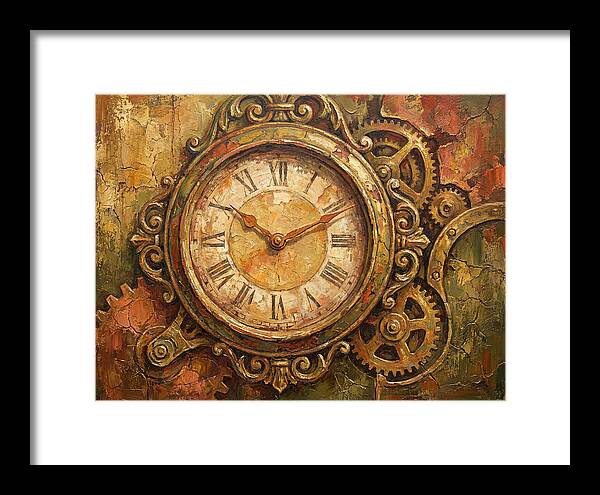 Vintage Clock With Gears