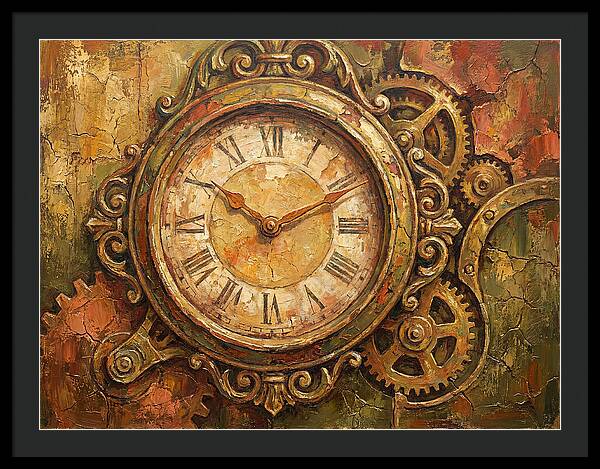 Vintage Clock With Gears