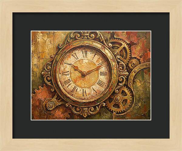 Vintage Clock With Gears