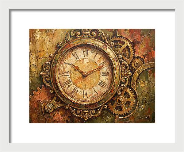 Vintage Clock With Gears
