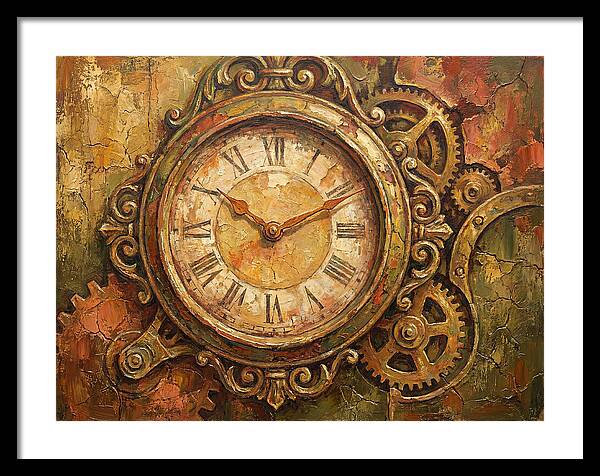 Vintage Clock With Gears