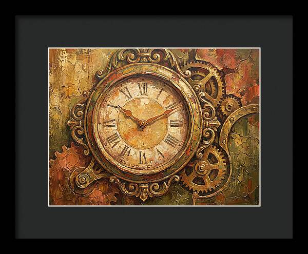 Vintage Clock With Gears