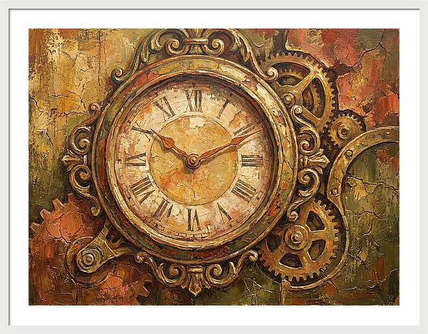 Vintage Clock With Gears