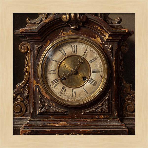 Vintage Clock With Intricate Details