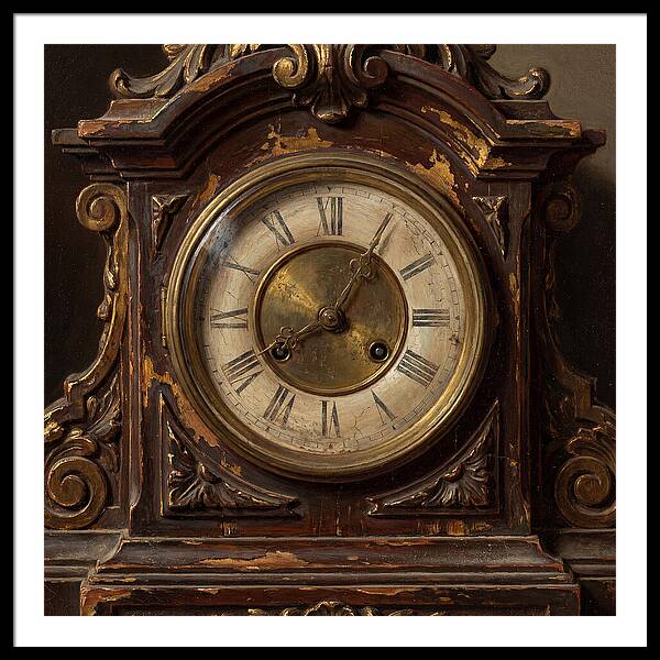Vintage Clock With Intricate Details
