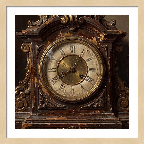 Vintage Clock With Intricate Details