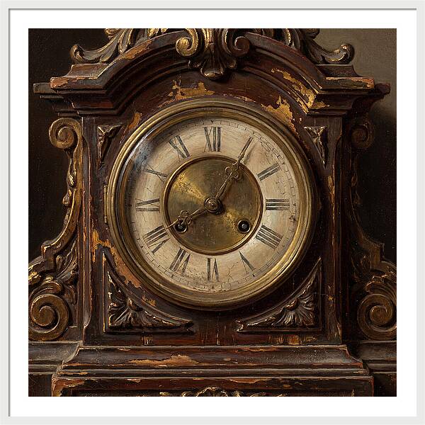 Vintage Clock With Intricate Details
