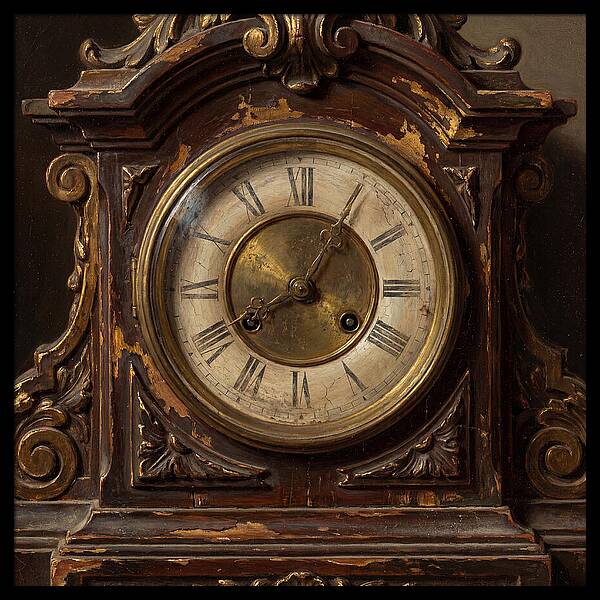 Vintage Clock With Intricate Details