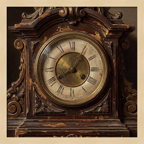 Vintage Clock With Intricate Details