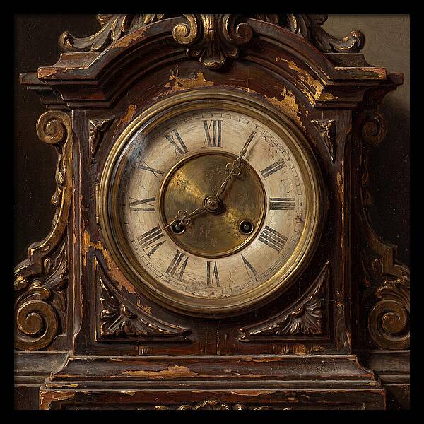 Vintage Clock With Intricate Details
