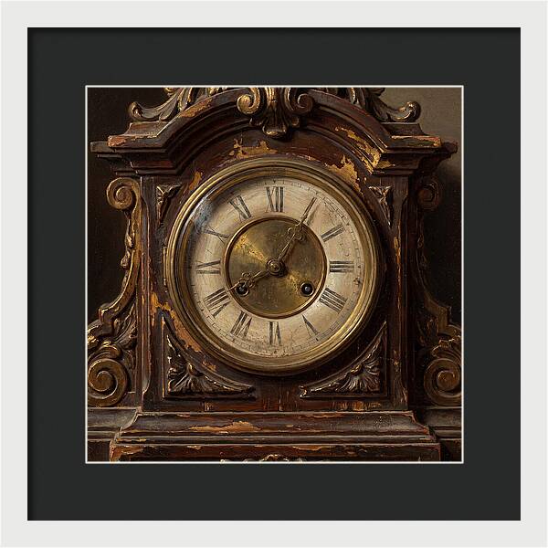 Vintage Clock With Intricate Details