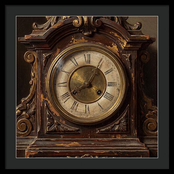 Vintage Clock With Intricate Details