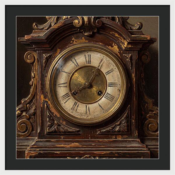 Vintage Clock With Intricate Details