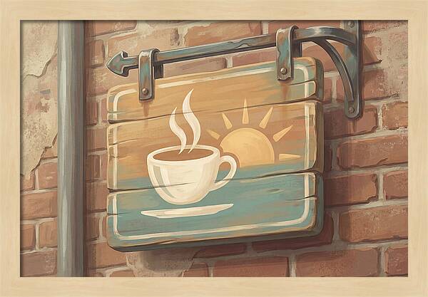 Vintage Coffee Shop Sign
